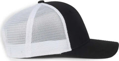 OC Sports FLX672M-E ProFlex Adjustable Sweatband Cap - E Black White - White / OSFM