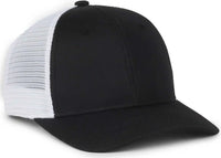 OC Sports FLX672M-E ProFlex Adjustable Sweatband Cap - E Black White - White / OSFM