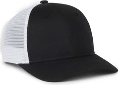 OC Sports FLX672M-E ProFlex Adjustable Sweatband Cap - E Black White - White / OSFM