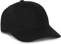OC Sports FLX672M OCflx Adjustable Sweatband Cap - Black Black - Black / OSFM