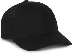 OC Sports FLX672M OCflx Adjustable Sweatband Cap - Black Black - Black / OSFM