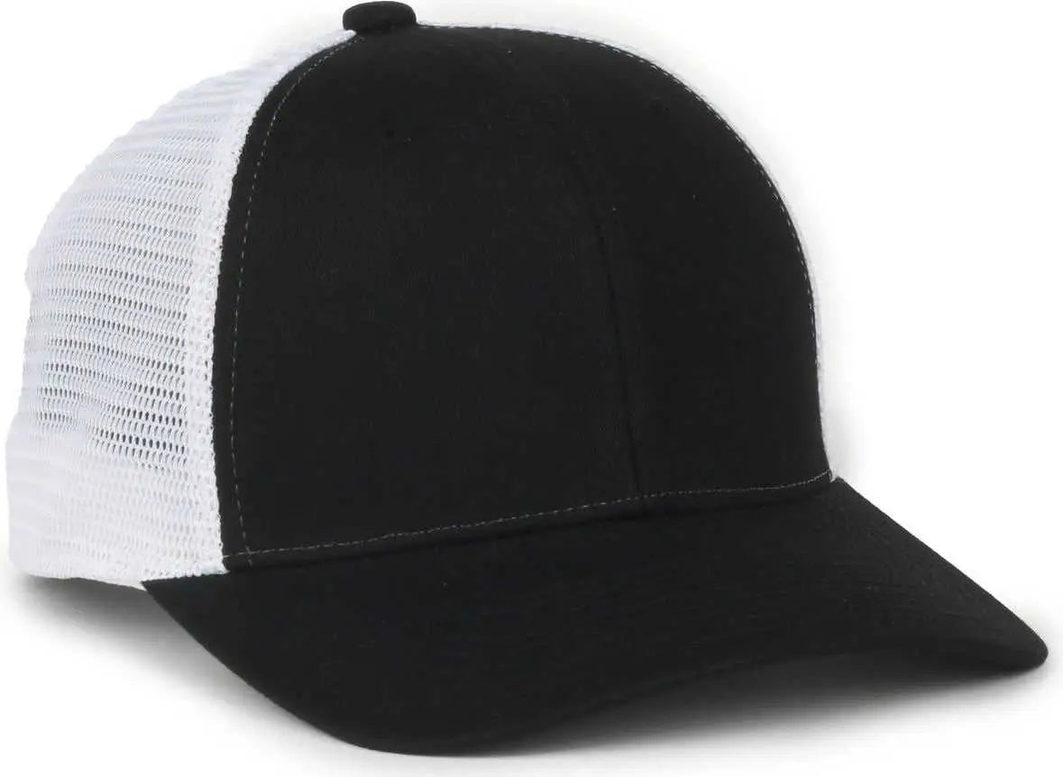 OC Sports FLX672M OCflx Adjustable Sweatband Cap - Black White - White / OSFM