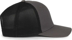 OC Sports FLX672M OCflx Adjustable Sweatband Cap - Charcoal Black - Black / OSFM