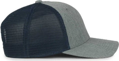 OC Sports FLX672M OCflx Adjustable Sweatband Cap - Heathered Gray Navy - Navy / OSFM