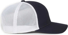 OC Sports FLX672M OCflx Adjustable Sweatband Cap - Navy White - White / OSFM