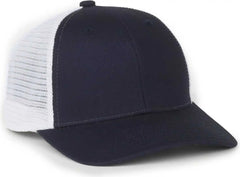 OC Sports FLX672M OCflx Adjustable Sweatband Cap - Navy White - White / OSFM