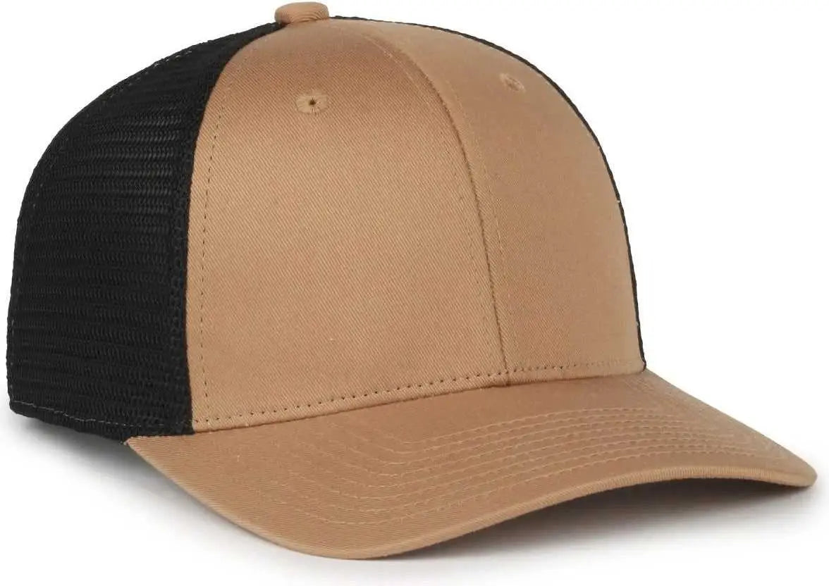 OC Sports FLX672M OCflx Adjustable Sweatband Cap - Old Gold Black - Black / OSFM