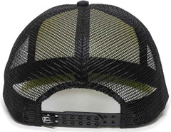 OC Sports FOM-100 Adjustable Mesh Back Cap - White Black Neon Yellow - White Yellow / 6 7/8’’ - 7 1/2’’
