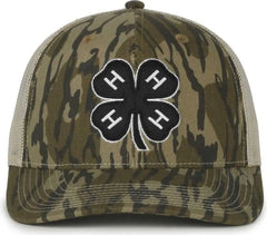 OC Sports FOUR020 4-H Youth Development Cap - Mossy Oak Original Bottomland Tan - Mossy Oak Tan / 6 7/8’’ - 7 1/2’’