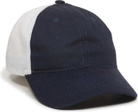 OC Sports FWT-130 Garment Wash Mesh Back Baseball Cap - True Navy White - Navy White / 6 3/8’’ - 7’’