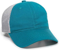 OC Sports FWT-130L Adjustable Mesh Back Cap - Aqua Light Grey - Aqua Light Gray / 6 7/8’’ - 7 1/2’’