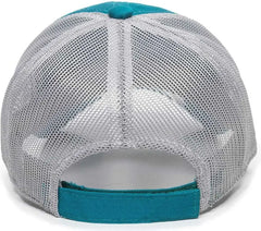 OC Sports FWT-130L Adjustable Mesh Back Cap - Aqua Light Grey - Aqua Light Gray / 6 7/8’’ - 7 1/2’’