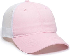 OC Sports FWT-130L Adjustable Mesh Back Cap - Pink White - Pink White / 6 7/8’’ - 7 1/2’’