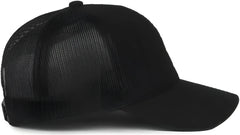 OC Sports FWT-130SB Garment Washed Snap Back Cap - Black Black - Black / OSFM