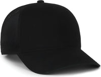 OC Sports FWT-130SB Garment Washed Snap Back Cap - Black Black - Black / OSFM