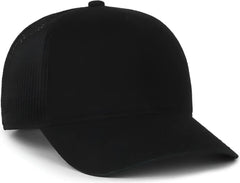 OC Sports FWT-130SB Garment Washed Snap Back Cap - Black Black - Black / OSFM
