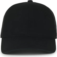 OC Sports FWT-130SB Garment Washed Snap Back Cap - Black Black - Black / OSFM