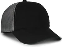 OC Sports FWT-130SB Garment Washed Snap Back Cap - Black Charcoal - Dark Gray / OSFM