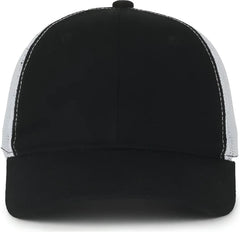 OC Sports FWT-130SB Garment Washed Snap Back Cap - Black White - White / OSFM