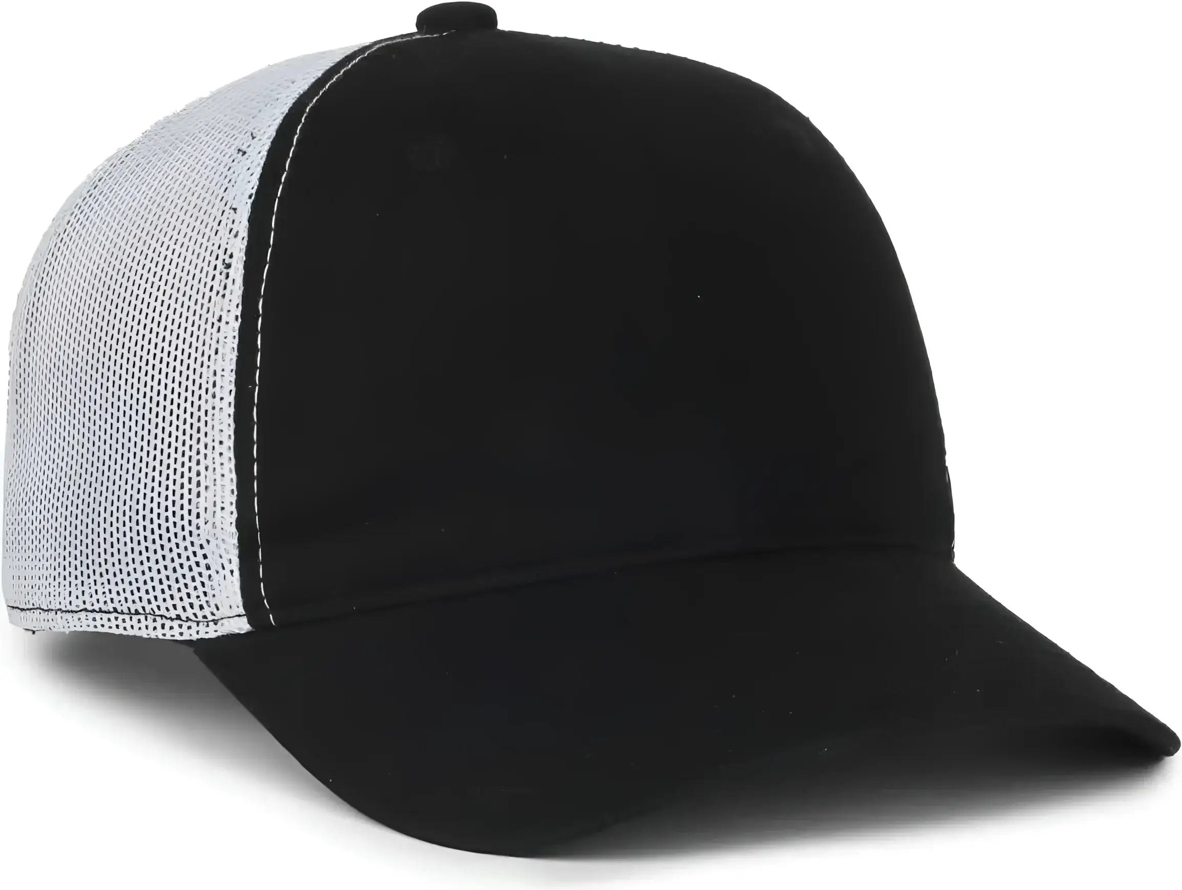 OC Sports FWT-130SB Garment Washed Snap Back Cap - Black White - White / OSFM