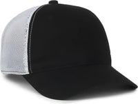 OC Sports FWT-130SB Garment Washed Snap Back Cap - Black White - White / OSFM