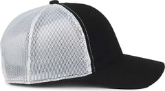 OC Sports FWT-130SB Garment Washed Snap Back Cap - Black White - White / OSFM
