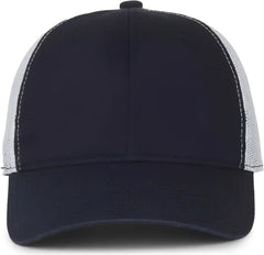 OC Sports FWT-130SB Garment Washed Snap Back Cap - Navy White - White / OSFM