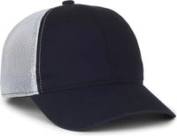 OC Sports FWT-130SB Garment Washed Snap Back Cap - Navy White - White / OSFM