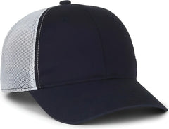 OC Sports FWT-130SB Garment Washed Snap Back Cap - Navy White - White / OSFM