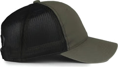 OC Sports FWT-130SB Garment Washed Snap Back Cap - Olive Black - Black / OSFM