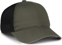 OC Sports FWT-130SB Garment Washed Snap Back Cap - Olive Black - Black / OSFM