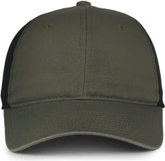 OC Sports FWT-130SB Garment Washed Snap Back Cap - Olive Black - Black / OSFM