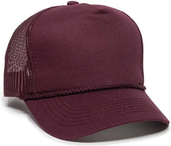 OC Sports GL-155 Adjustable Mesh Back Cap - Maroon - Maroon / 6 7/8’’ - 7 1/2’’
