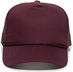 OC Sports GL-155 Adjustable Mesh Back Cap - Maroon - Maroon / 6 7/8’’ - 7 1/2’’