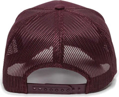 OC Sports GL-155 Adjustable Mesh Back Cap - Maroon - Maroon / 6 7/8’’ - 7 1/2’’