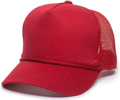 OC Sports GL-155 Adjustable Mesh Back Cap - Red - Red / 6 7/8’’ - 7 1/2’’