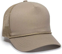 OC Sports GL-155 Adjustable Mesh Back Cap - Tan - Tan / 6 7/8’’ - 7 1/2’’