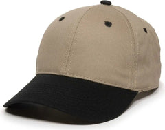 OC Sports GL-271 Team Adjustable Custom Baseball Cap - Khaki Black - Khaki Black / 6 7/8’’ - 7 1/2’’