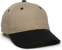 OC Sports GL-271 Team Adjustable Custom Baseball Cap - Khaki Black - Khaki Black / 6 7/8’’ - 7 1/2’’