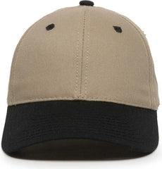 OC Sports GL-271 Team Adjustable Custom Baseball Cap - Khaki Black - Khaki Black / 6 7/8’’ - 7 1/2’’