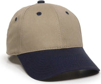 OC Sports GL-271 Team Adjustable Custom Baseball Cap - Khaki Navy - Khaki Navy / 6 7/8’’ - 7 1/2’’