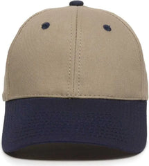 OC Sports GL-271 Team Adjustable Custom Baseball Cap - Khaki Navy - Khaki Navy / 6 7/8’’ - 7 1/2’’