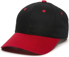OC Sports GL-271 Team Adjustable Custom Baseball Caps - Black Red