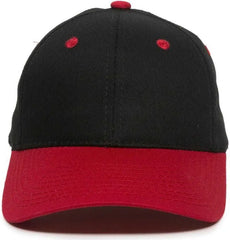 OC Sports GL-271 Team Adjustable Custom Baseball Caps - Black Red