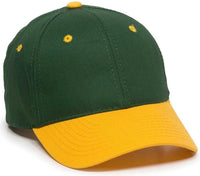 OC Sports GL-271 Team Adjustable Custom Baseball Caps - Dk Green Gold - Forest Gold / 6 3/8’’ - 7’’