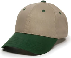 OC Sports GL-271 Team Adjustable Custom Baseball Caps - Khaki Dk Green - Khaki Forest / 6 7/8’’ - 7 1/2’’