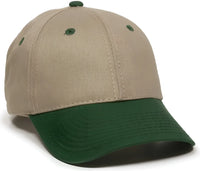 OC Sports GL-271 Team Adjustable Custom Baseball Caps - Khaki Dk Green - Khaki Forest / 6 7/8’’ - 7 1/2’’