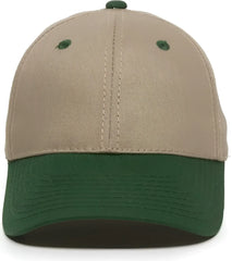 OC Sports GL-271 Team Adjustable Custom Baseball Caps - Khaki Dk Green - Khaki Forest / 6 7/8’’ - 7 1/2’’