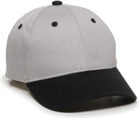 OC Sports GL-271 Team Adjustable Custom Baseball Caps - Lt Gray Black - Light Gray Black / 6 3/8’’ - 7’’