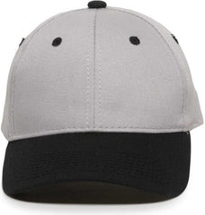 OC Sports GL-271 Team Adjustable Custom Baseball Caps - Lt Gray Black